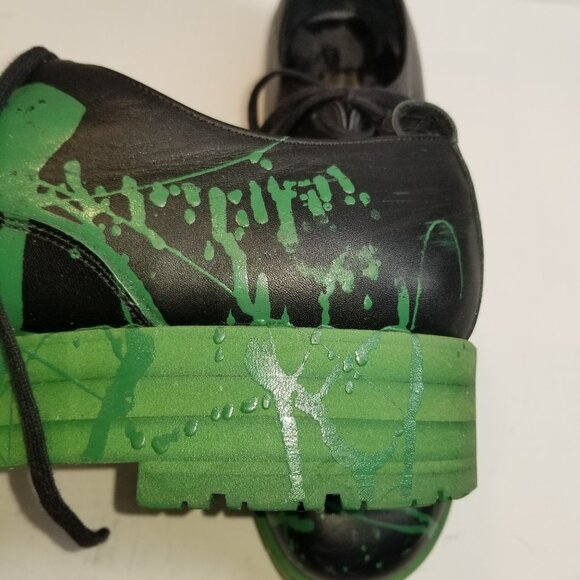 Comme des Garcons SS17 green Runway Paint splatter derby Size: US 10, 27 EU REI main image 6
